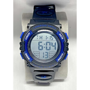 Laredo Black Chronograph Sports Mens Watch Black Silicone New Battery